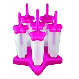 Tovolo Pink Plastic Star Pop Molds (Pack of 6)