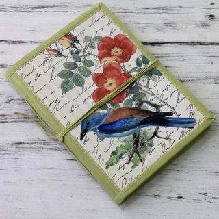 Handmade Paper 'Kingfisher Memoirs' Journal (India)