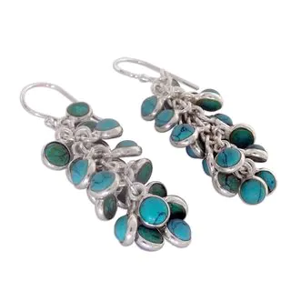 Sterling Silver 'Temptress' Magnesite Earrings (India)