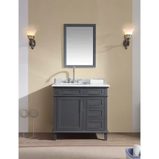 Ari Kitchen and Bath 36-inch x 34.5-inch Newport Single Bathroom Vanity Set