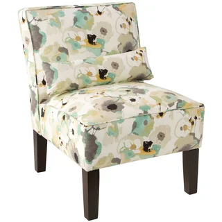 Skyline Furniture Multicolored Upholstered Floral-print Armless Chair