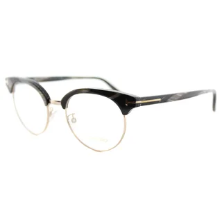 Tom Ford FT 5343 063 Black Horn Plastic 49-mm Round Eyeglasses