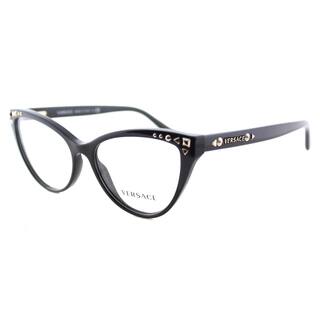 Versace Women's VE 3191 GB1 Black Plastic 54-millimeter Cat-eye Eyeglasses