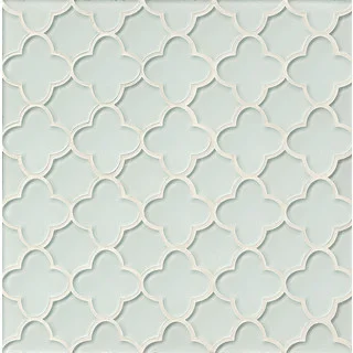 Flora Mosaic All-white Linen Glass Tile (Box of 11 Sheets)
