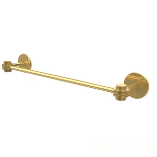 Allied Brass Satellite Orbit One Collection Clear Brass 30-inch Towel Bar with Dotted Accents