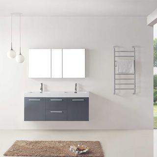 Virtu USA Midori 54-inch Double Bathroom Vanity Set w/ Faucets