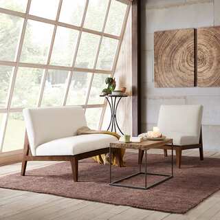 Madison Park Adria Off-white Upholtered Settee
