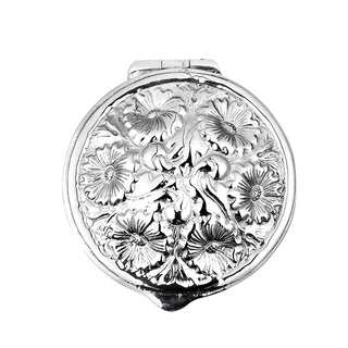 Embossed Victorian Floral .925 Silver Gift Box Keepsake (Thailand)