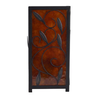 J Hunt and Company Amber Bronze Steel Faux Mica Square Uplight