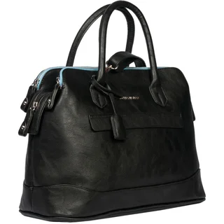 London Fog Preston Faux-leather 16-inch Triple-satchel Handbag