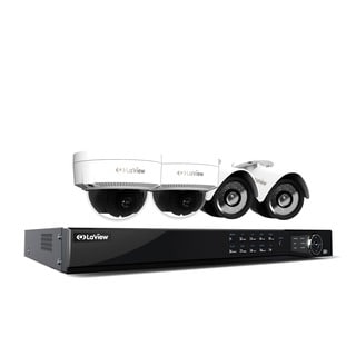 LaView 1080p IP NVR 8 Channel Video Security Surveillance System, 1TB HDD, 2 PoE 1080P IP Bullet and 2 PoE 1080p IP Dome Cameras