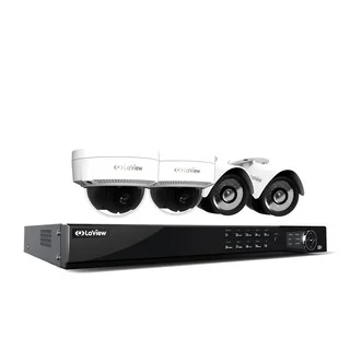 LaView 1080p IP NVR 8 Channel Video Security Surveillance System with 2 PoE 1080P IP Bullet and 2 PoE 1080p IP Dome Cameras