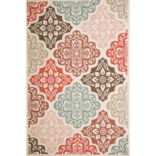 Christopher Knight Home Roxanne Fairen Indoor/Outdoor Multi Floral Rug. Opens flyout.