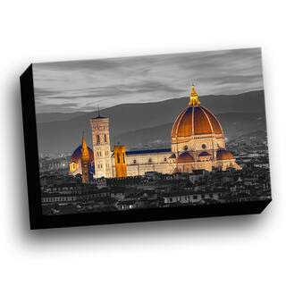 Florence Italy Duomo Color Splash Printed Framed Canvas