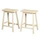 Simple Living Marney Rubberwood 24-inch Counter-height Saddle Stools (Set of 2) - N/A - Thumbnail 7