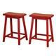 Simple Living Marney Rubberwood 24-inch Counter-height Saddle Stools (Set of 2) - N/A - Thumbnail 8