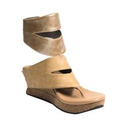 Women's MODZORI Lidia Wedge Thong Sandal Pewter/Black/Gold/Cream