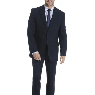 Park Row Men's Navy Classic Fit All-wool Performance Suit