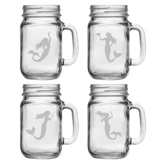 Mermaids Drinking Jar (Set of 4)
