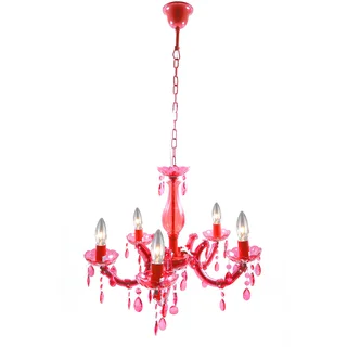 Warehouse of Tiffany Eirian Red Acrylic 20-inch 5-light Chandelier