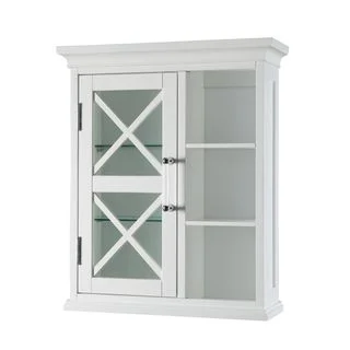 Grayson Wall Cabinet with one Door and Cubbies by Elegant Home Fashions