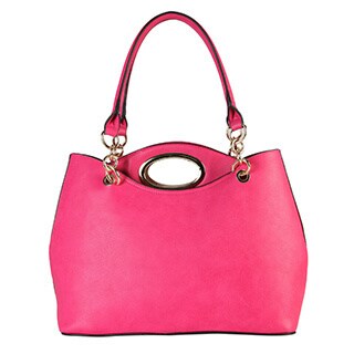 Rimen & Co. Women's Synthetic Leather Metal Handle 2-in-1 Tote Handbag