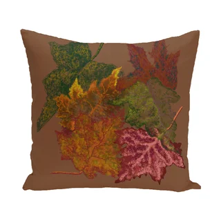 16 x 16-inch Autumn Leaves Floral Print Outdoor Pillow