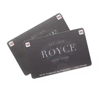Royce Leather Black Plastic RFID-blocking Credit Card and ID Protector (Set of 2)