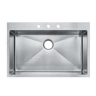 Starstar Stainless Steel 33-inch x 22-inch Top-mount Single Bowl Kitchen Sink