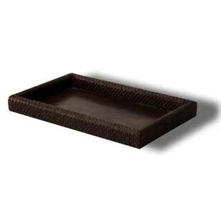 Hand Woven Leather Tray (India)