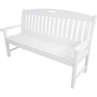 Hanover Outdoor Avalon White 60-inch All-weather Porch Bench