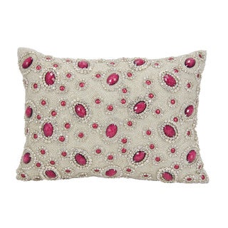 Mina Victory Luster Esmerelda Garnet 10 x 14-inch Throw Pillow by Nourison