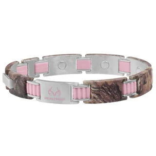 Sabona Realtree Women's 448 Pink Link and Camo Magnetic Bracelet