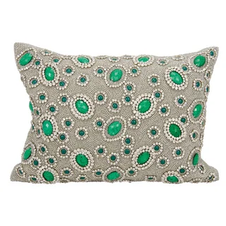 Mina Victory Luster Esmerelda Emerald 10 x 14-inch Throw Pillow by Nourison