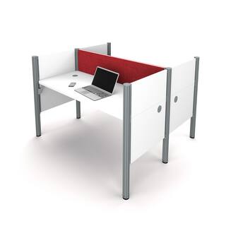 Bestar Pro-Biz Double face to face workstation in White with TackBoards
