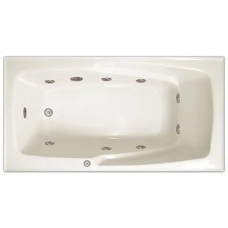 Signature Bath White Acrylic 60-inch x 32-inch x 17.5-inch Drop-in Whirlpool Bath