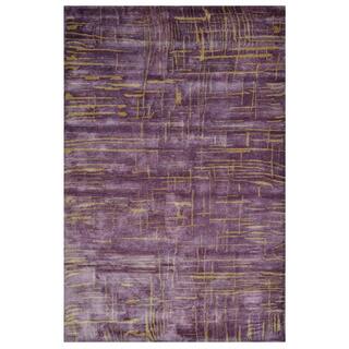The Rug Market Anagola Purple/Gold Bamboo Hand-tufted Area Rug (5' x 8')
