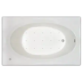 Signature Bath White Acrylic 72-inch x 42-inch x 19-inch Drop-in Air tub with Stainless Jets and Heated Blower