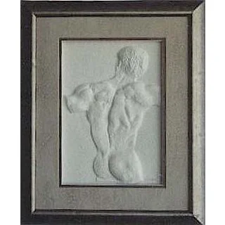 Cast Paper 'Modern Nude II' 13x16 Indoor/ Outdoor Framed Art