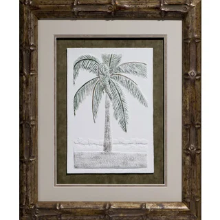 Cast Paper 'Christmas Palm' 20x24 Indoor/ Outdoor Framed Art