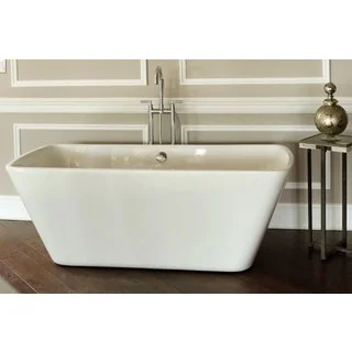 Signature Bath Reclaim White Acrylic 67.125-inch x 31-inch x 24.5-inch Freestanding Tub