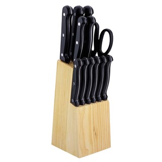 Stainless Steel 13-piece Knife Set with Counter Block