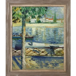 Edvard Munch 'The Seine at Saint-Cloud' 1890 Hand Painted Framed Canvas Art