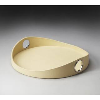 Butler Lido II Cream Leather Serving Tray