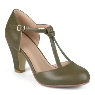 Journee Collection Women's 'Toni' T-strap Round Toe Mary Jane Pumps