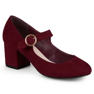 Journee Collection Women's 'Harlo' Mary Jane Faux Suede Pumps