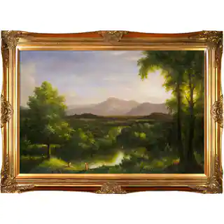 Thomas Cole 'View on the Catskill--Early Autumn, 1837' Hand Painted Framed Canvas Art