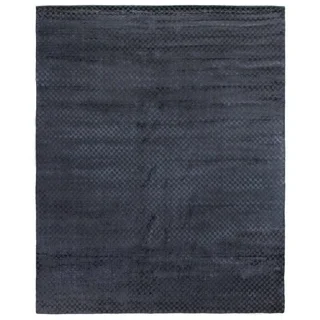 Exquisite Rugs Board Navy Viscose Rug (12' X 15')