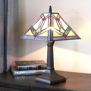 Stained Glass Tiffany-style 15.25-inch Southwestern Sunrise Accent Lamp