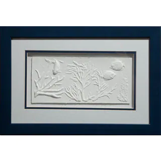 Cast Paper 'Sea Reef l' 12x18 Indoor or Outdoor Option Available
